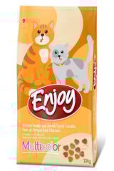 Enjoy Renkli Tavuklu Kedi Maması 10kg