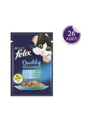 Felix Somon Ve Sardalyalı Kedi Yaş Mama 85 Gr X 26 Adet